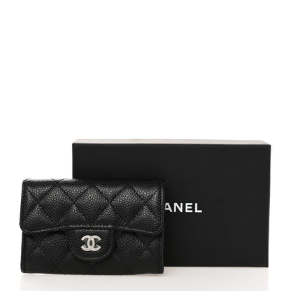 Chanel Caviar Quilted Flap Card Holder Wallet Black 9 of 9