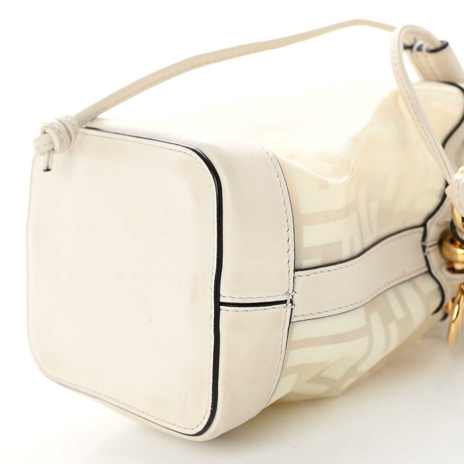 Fendi TPU FF Vitello Grace F is Fendi Mini Mon Tresor Bucket Bag White 9 of 9