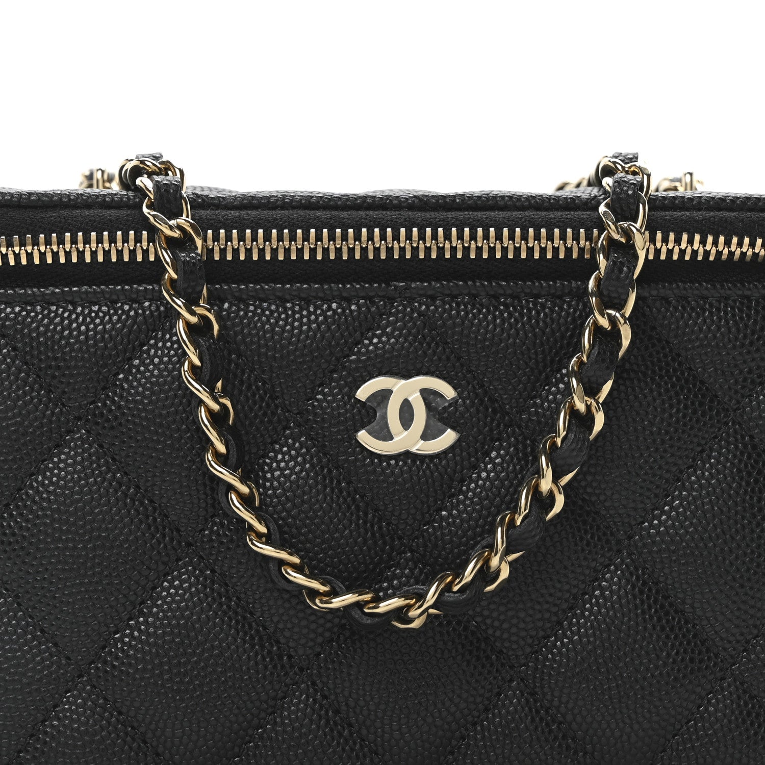 Chanel Caviar Quilted Small Vanity Case With Chain Black 8 of 10