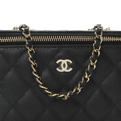 Chanel Caviar Quilted Small Vanity Case With Chain Black 8 of 10