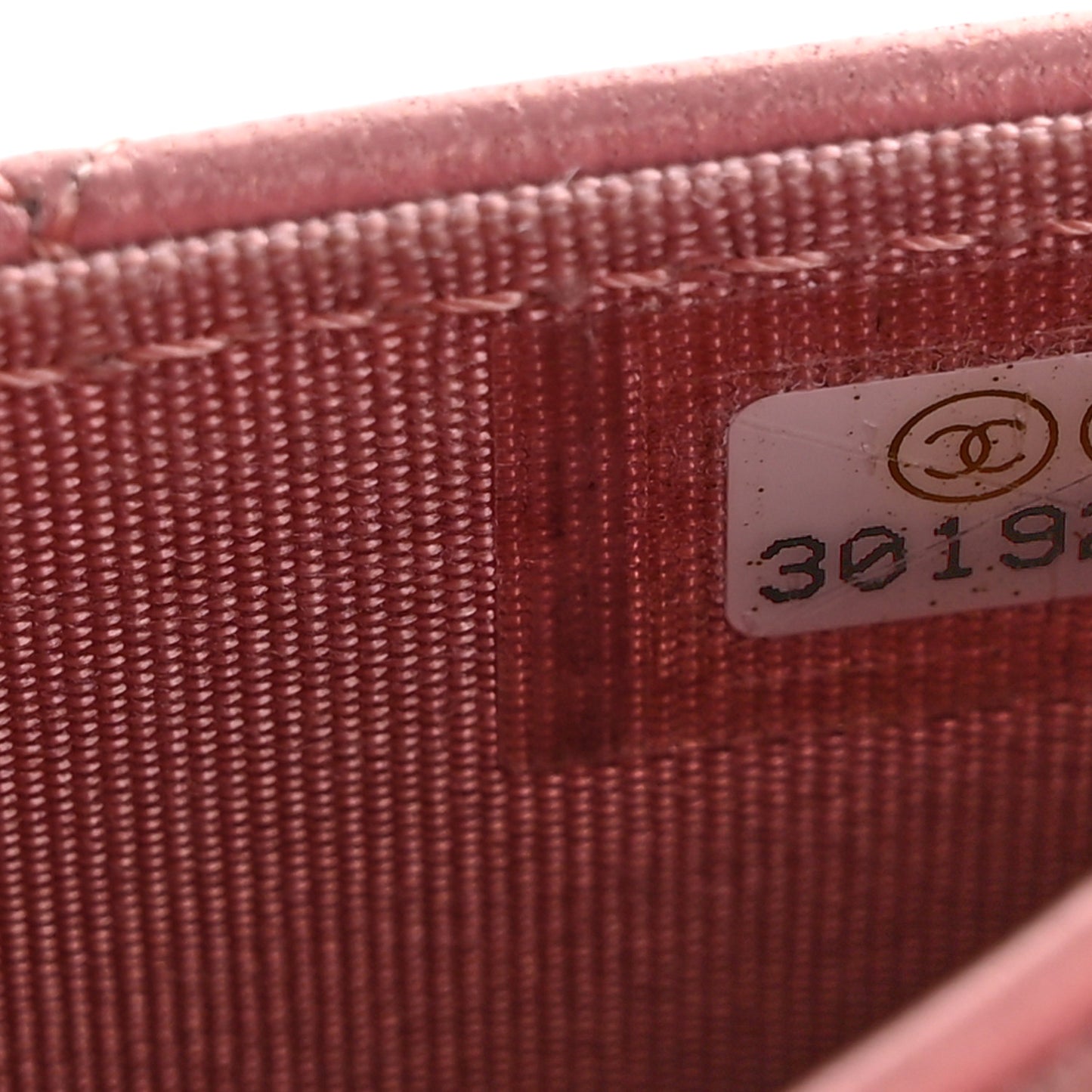 Metallic Lambskin Quilted Boy Flap Card Holder Pink