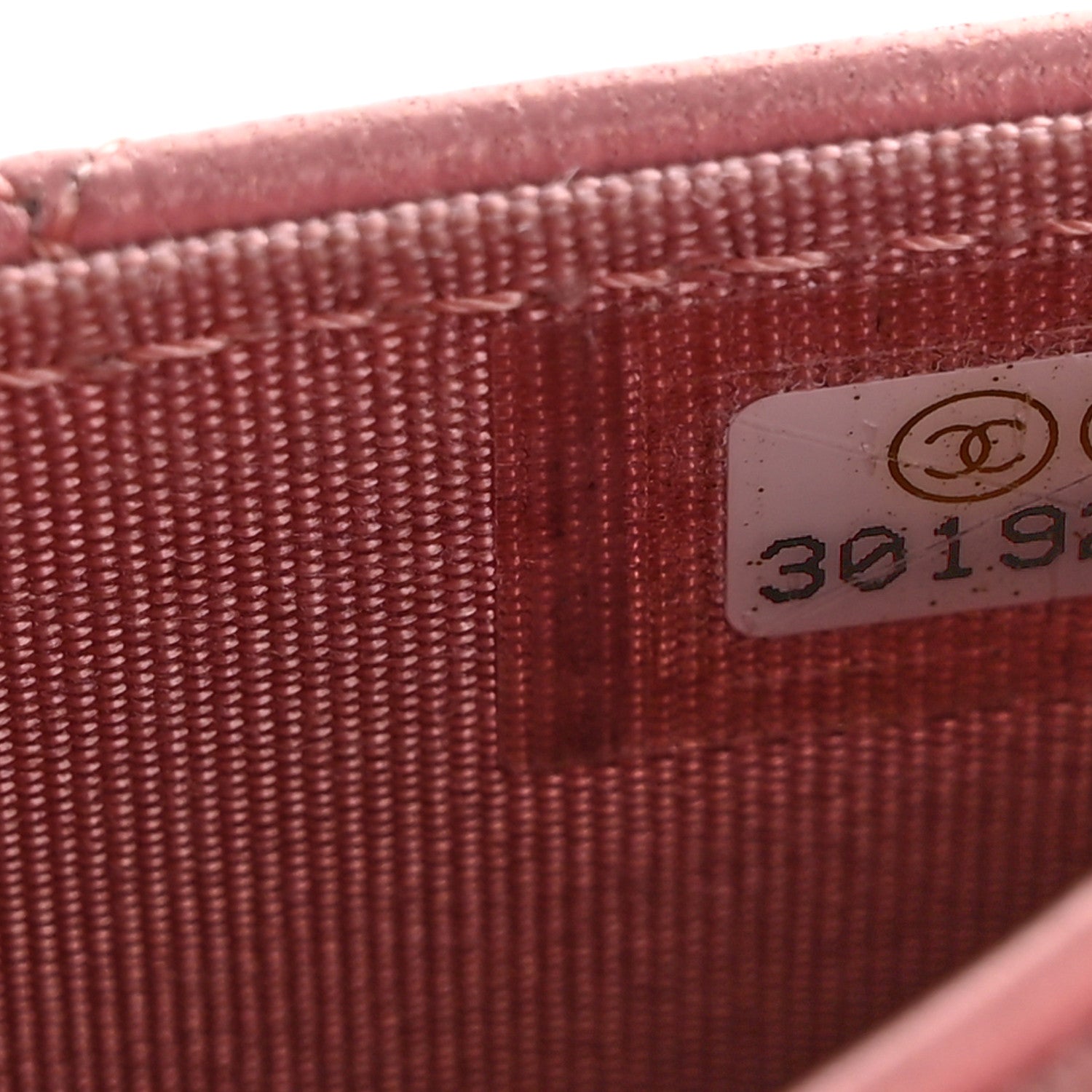Chanel Metallic Lambskin Quilted Boy Flap Card Holder Pink 8 of 12