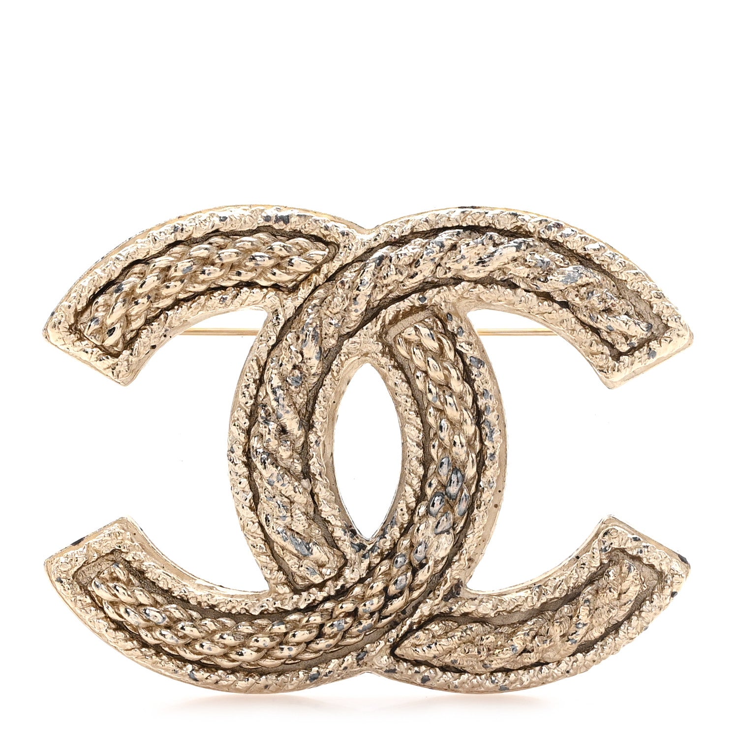 Chanel CC Large Brooch Gold 1 of 4