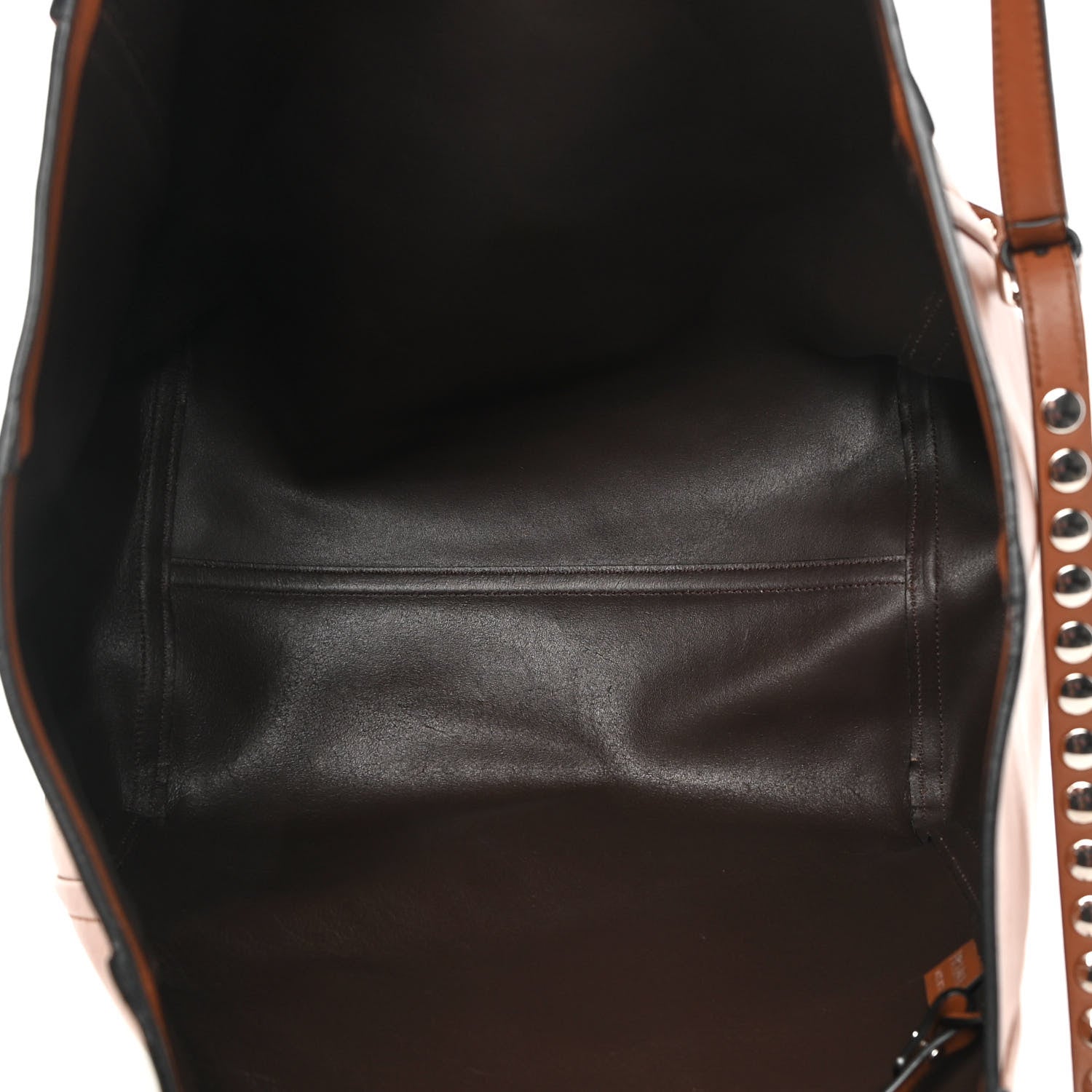 Prada Grace Lux Studded Large Concept Shopper Tote Cognac 6 of 13