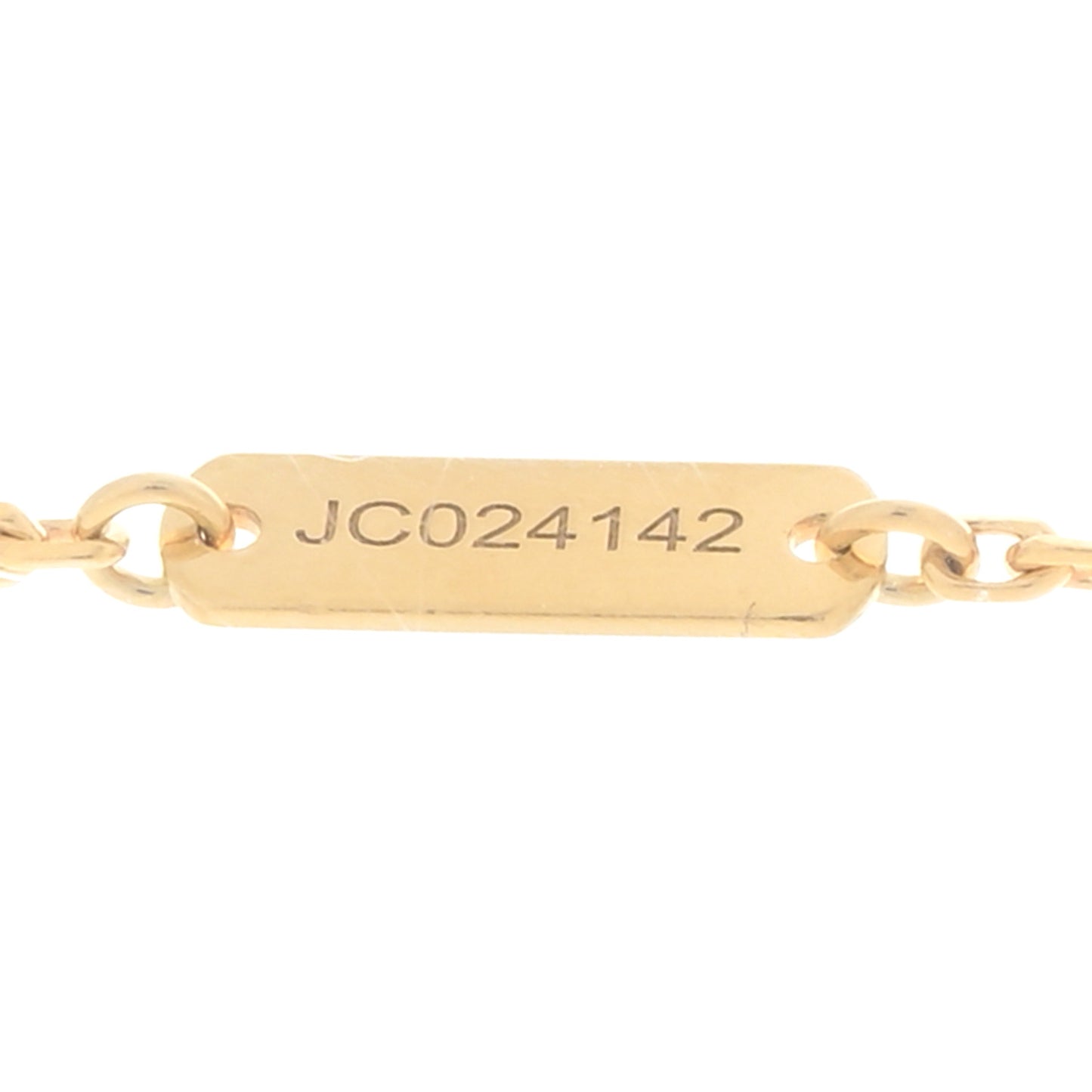 18K Yellow Gold Mother of Pearl Vintage Alhambra Pendant Necklace