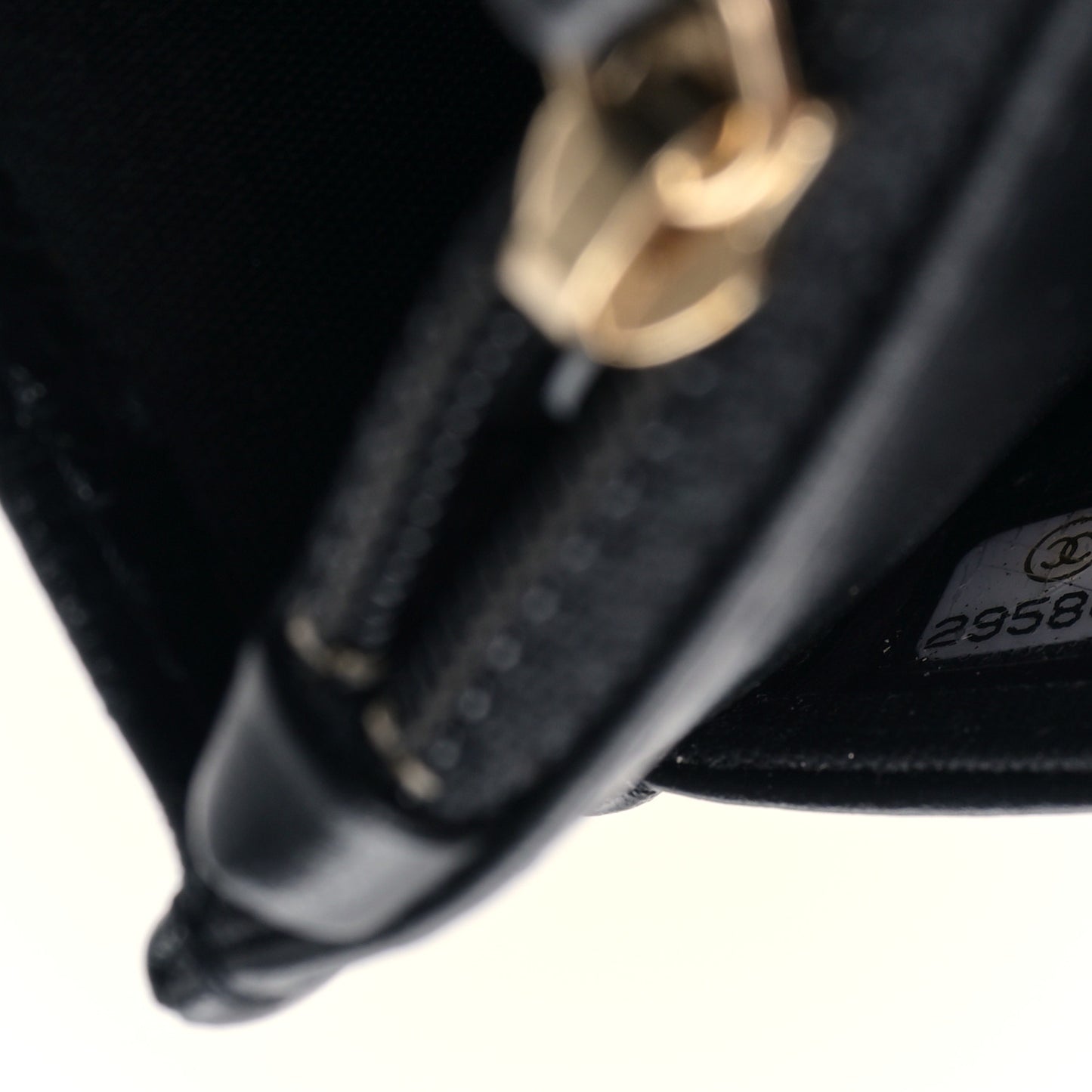 Caviar Camellia Embossed Wallet On Chain WOC Black