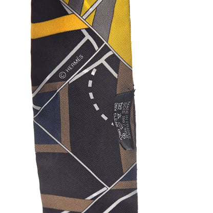 Hermes Silk Sport Twilly Canards Black Juane Vif Caban 3 of 3
