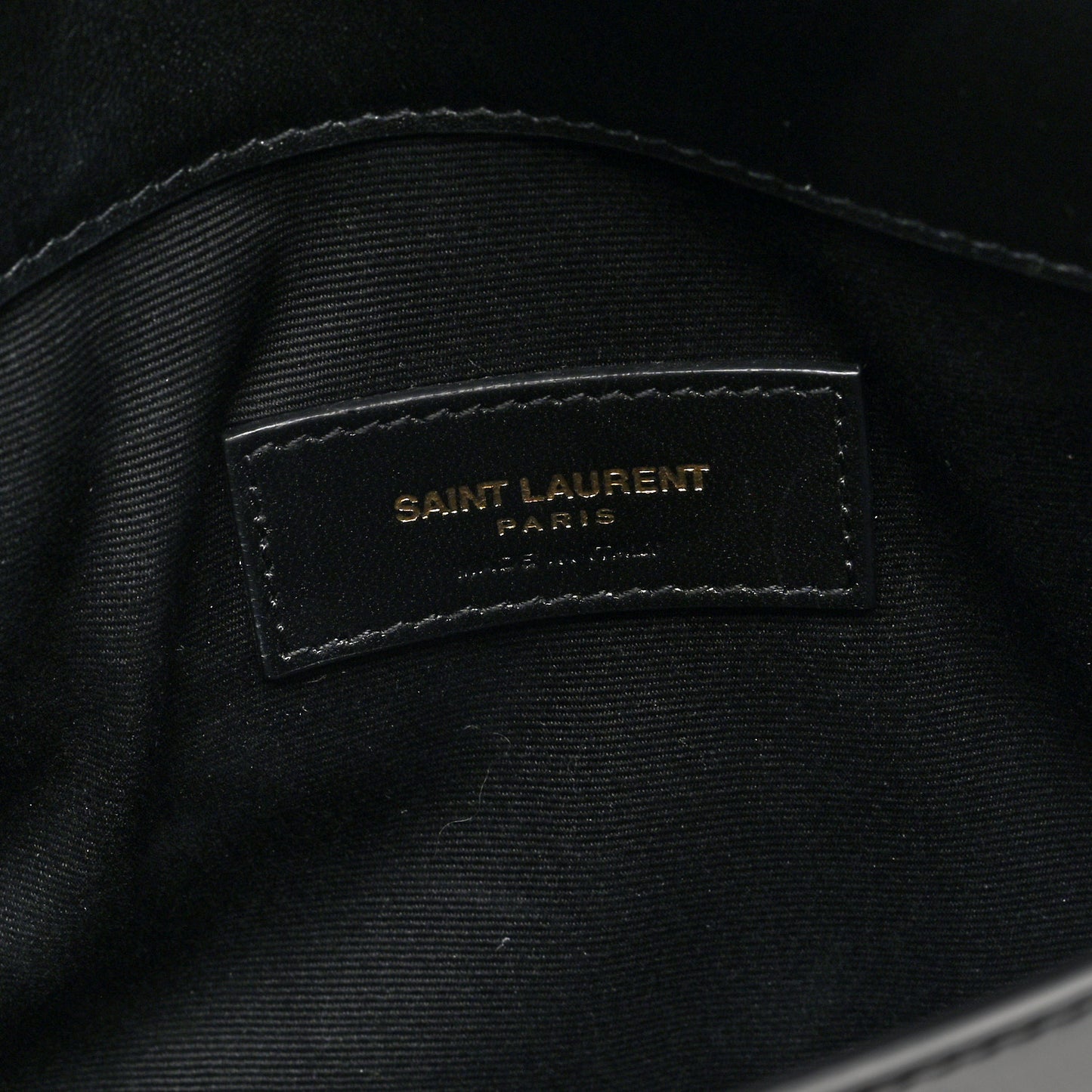 Patent Calfskin Monogram Uptown Clutch Black