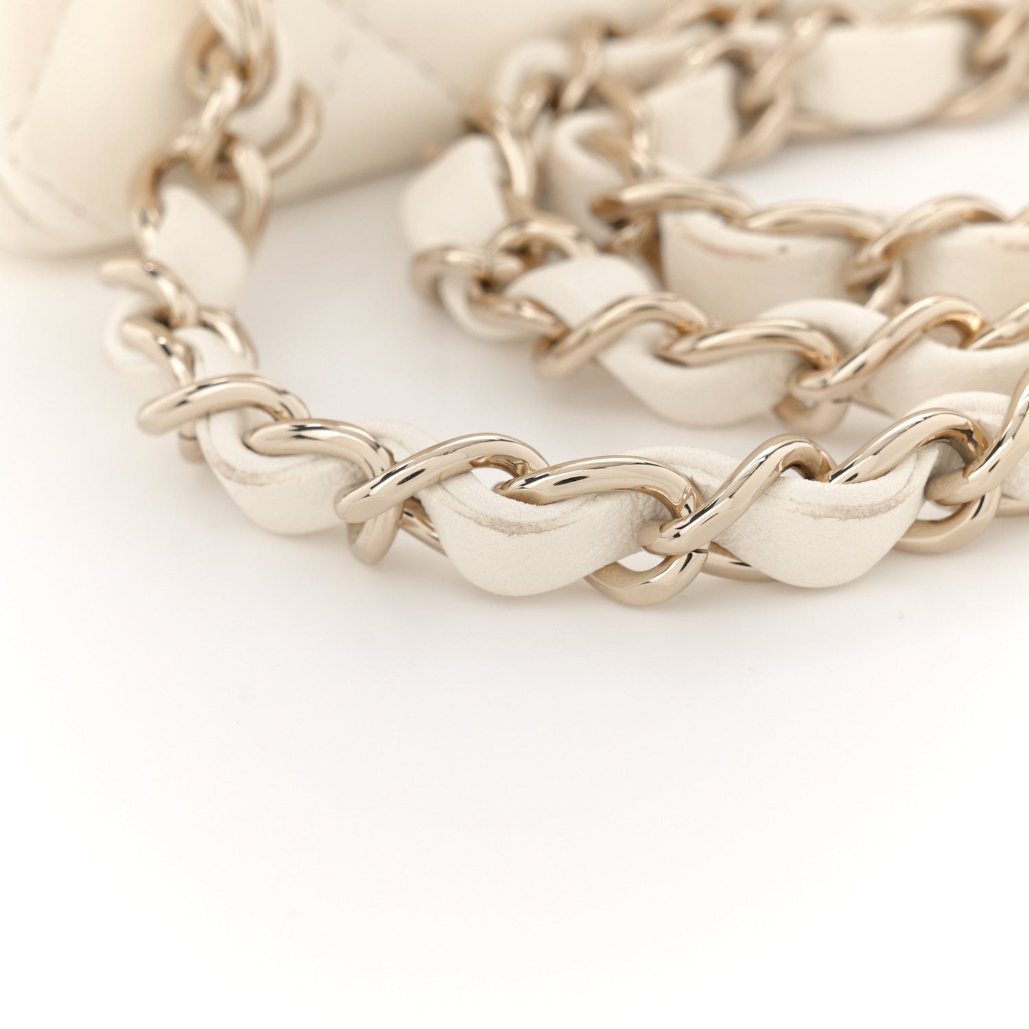 Chanel Lambskin Quilted Mini Rectangular Flap White 13 of 14