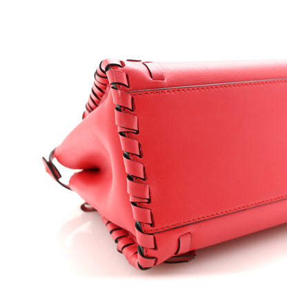 Fendi Vitello Seta Century Nappa Whipstitch Mini Peekaboo Iconic Satchel Fiamma 9 of 10