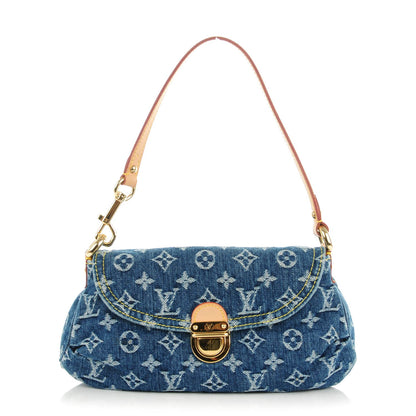 Louis Vuitton Monogram Denim Mini Pleaty Blue 1 of 7