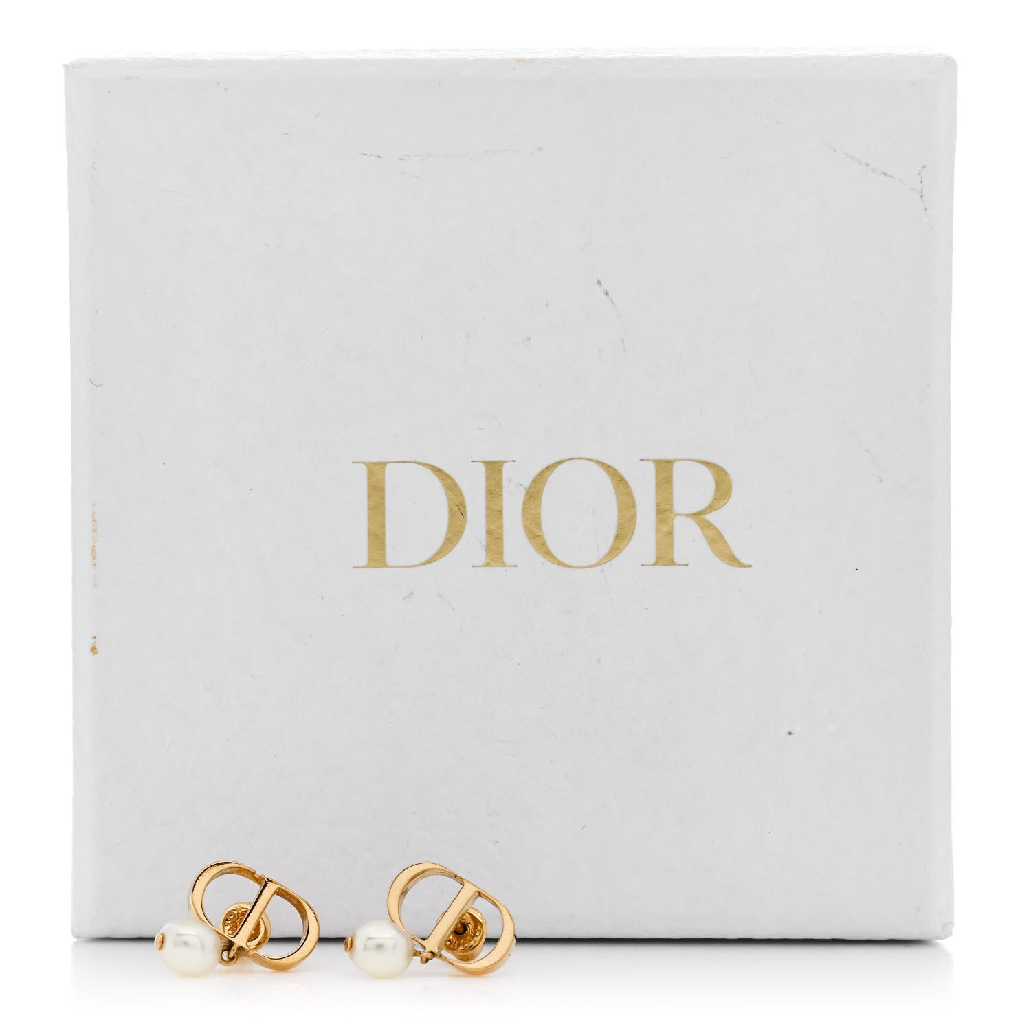 Christian Dior Pearl Petit CD Earrings Gold 5 of 5