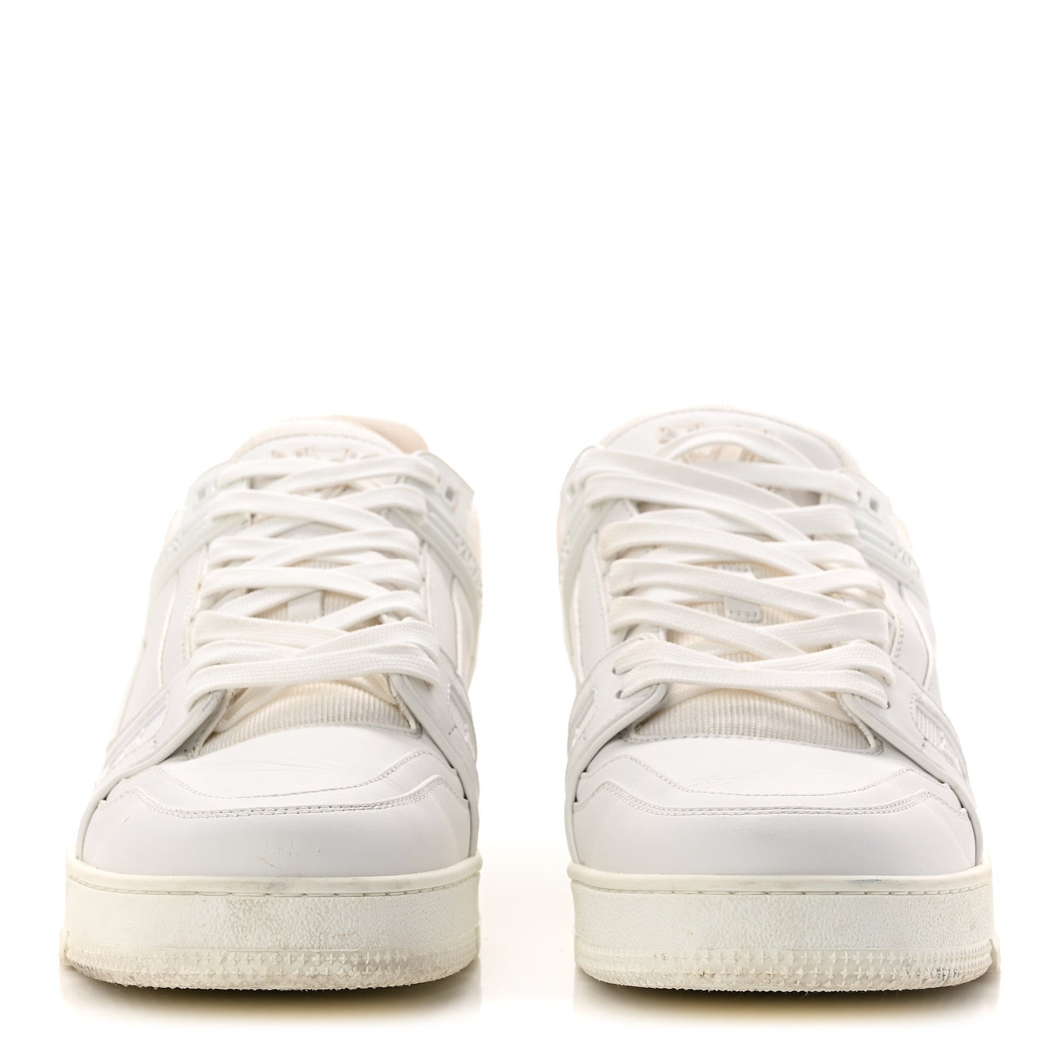Louis Vuitton Calfskin Mens LV Trainer Sneakers 9.5 White 3 of 9