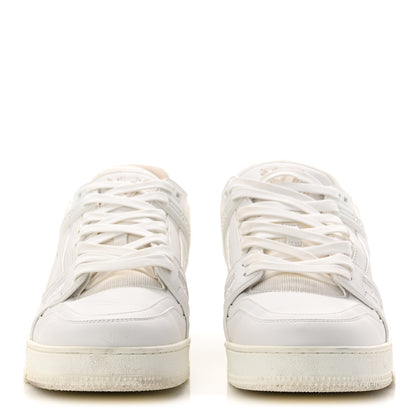 Louis Vuitton Calfskin Mens LV Trainer Sneakers 9.5 White 3 of 9