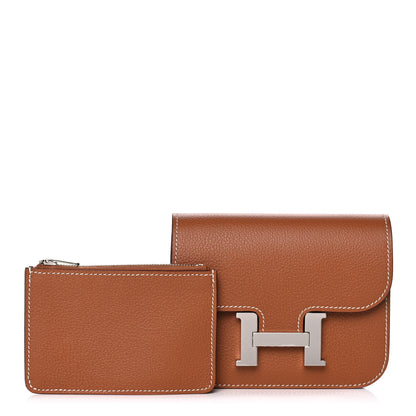 Hermes Evercolor Constance Slim Wallet Gold 1 of 14