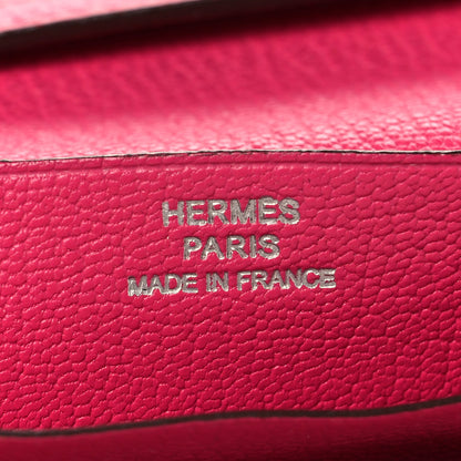 Hermes Chevre Mysore Tri-Fold Bearn Wallet Rose Shocking 6 of 11