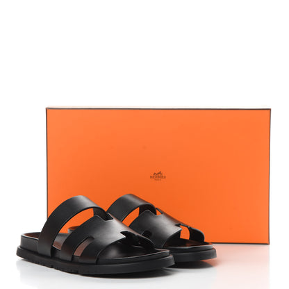 Hermes Calfskin Womens Ankara Sandals 40 Black 8 of 8
