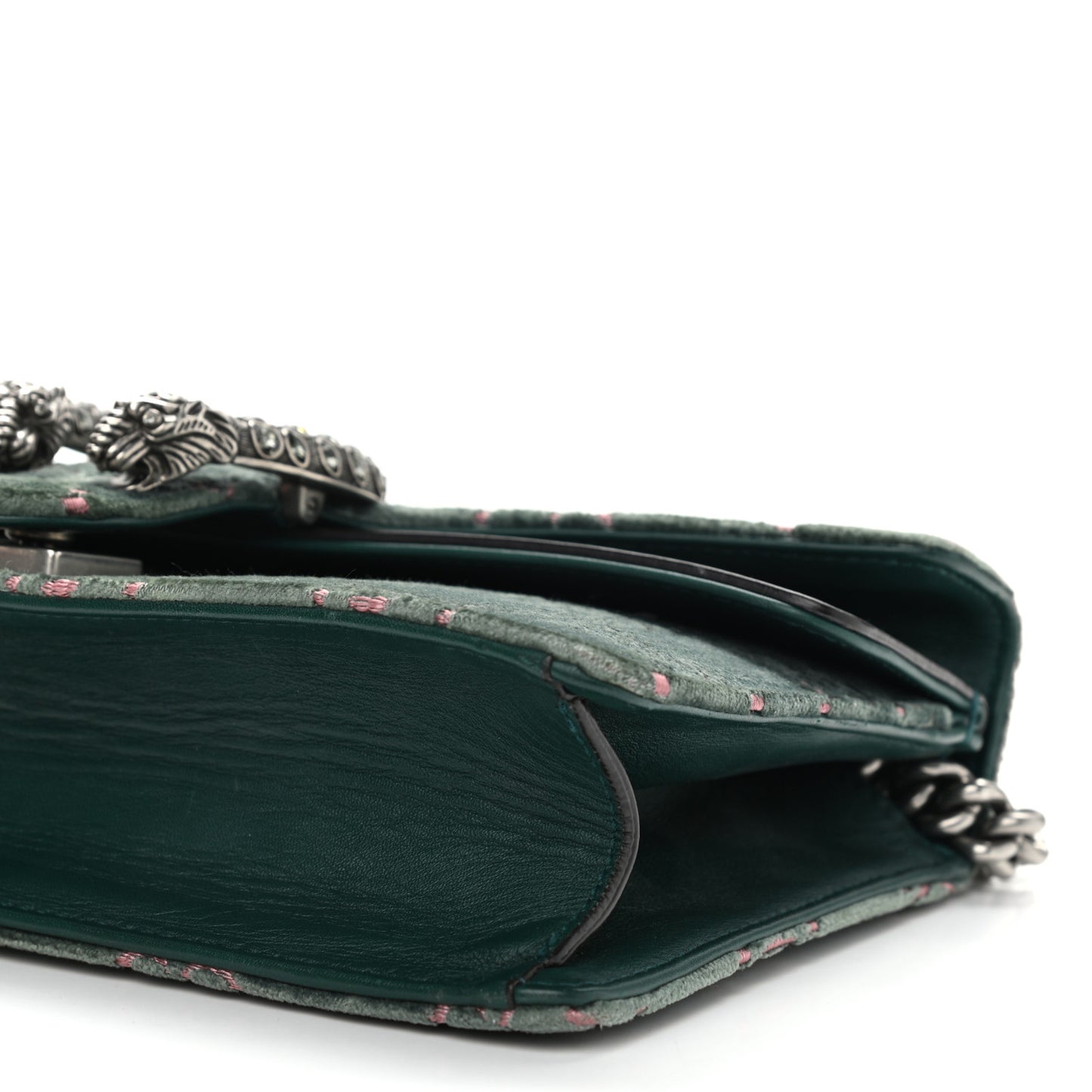Velvet Moon Calfskin Crystal GG Monogram Small Dionysus Shoulder Bag Avio Dusty Pink Black Diamond