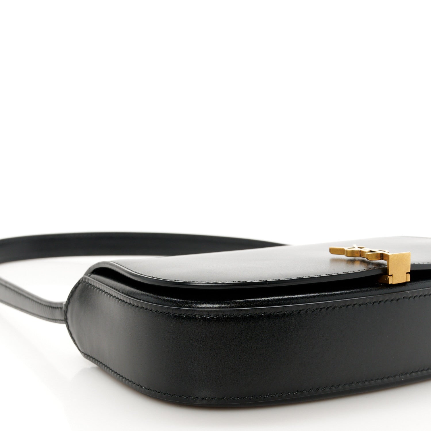 Saint Laurent Box Calfskin Mini Voltaire Shoulder Bag Black 10 of 12