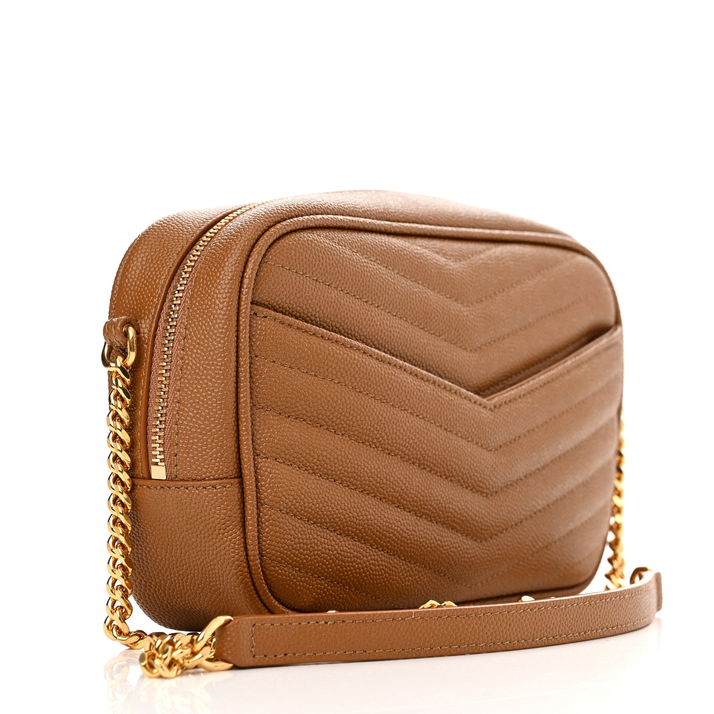 Grain De Poudre Matelasse Monogram Mini Lou Camera Bag Dark Natural