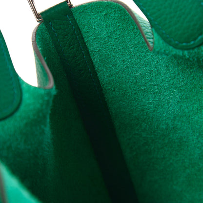 Hermes Taurillon Clemence Picotin Lock 22 MM Vert Vertigo 6 of 7