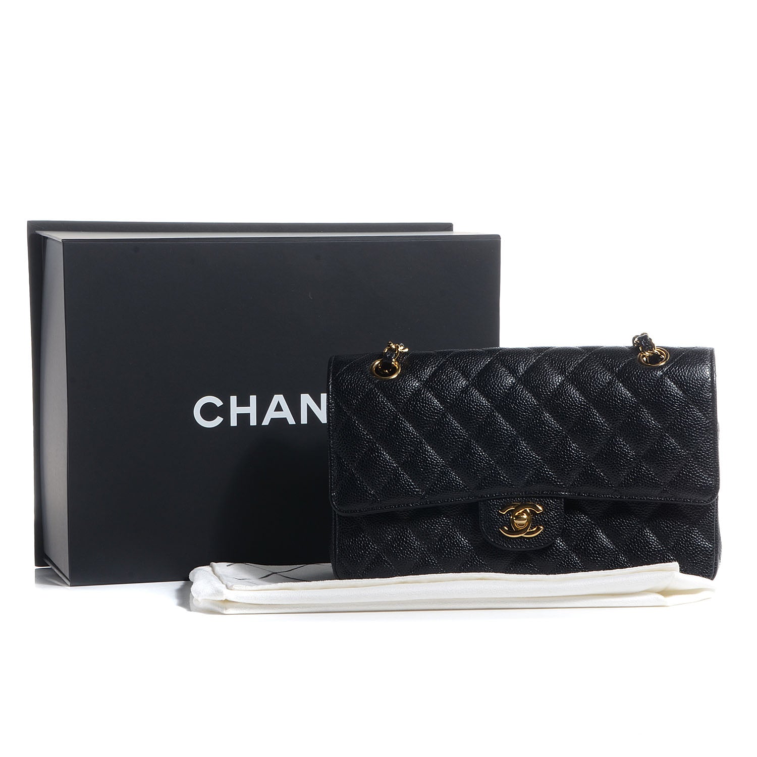 Chanel Caviar Quilted Medium Double Flap Black 9 of 9