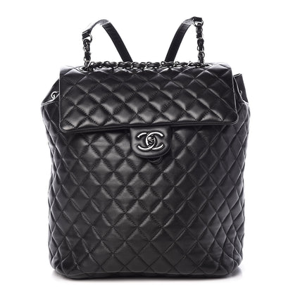 Chanel Lambskin Quilted Large Urban Spirit Backpack Black 1 of 9