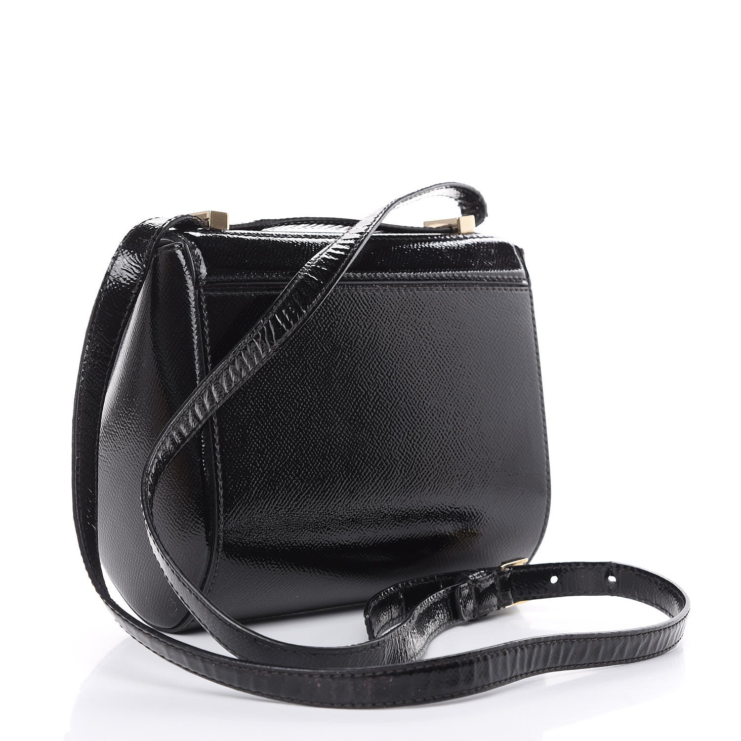 Givenchy Textured Patent Calfskin Mini Pandora Box Crossbody Bag Black 3 of 16