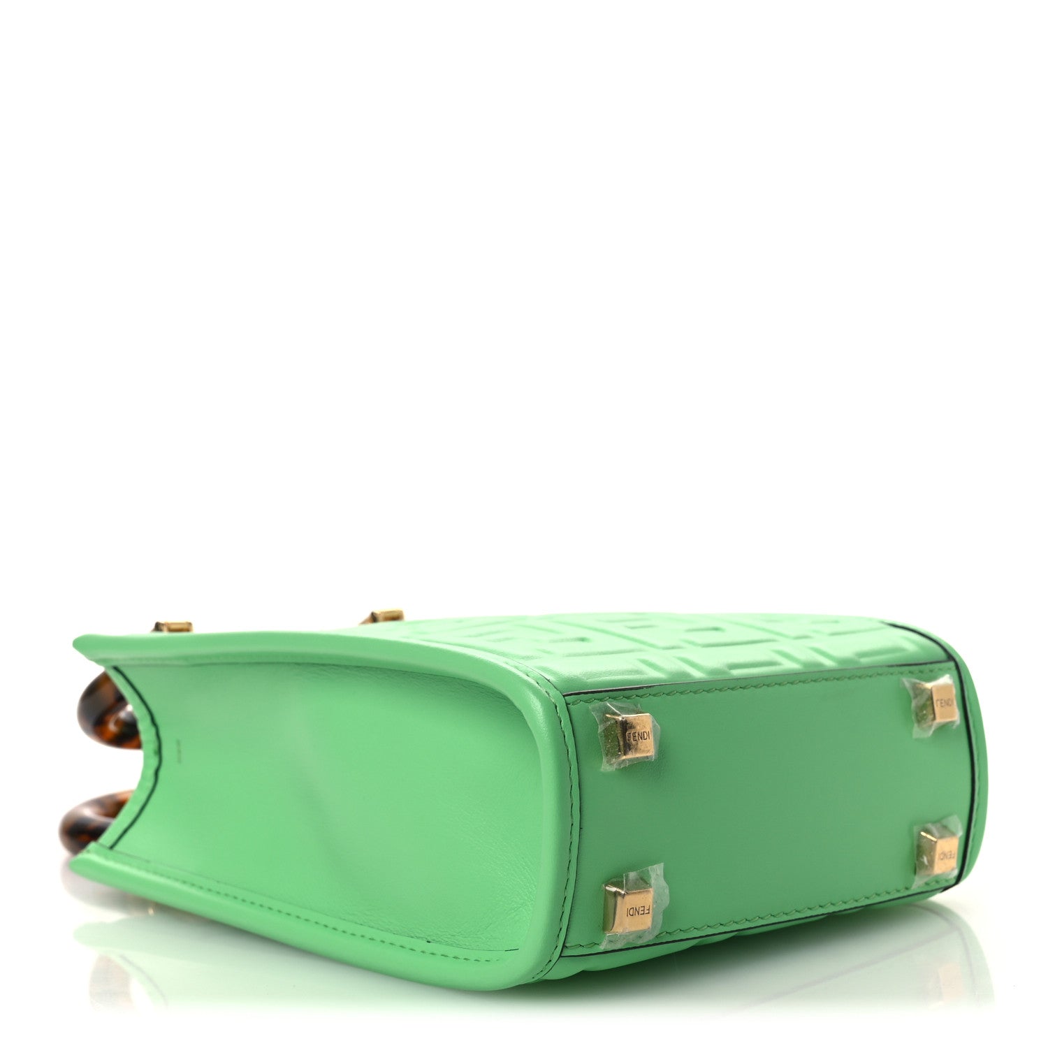 Fendi Vitello Plexiglass FF Embossed Mini Fendi Sunshine Shopper