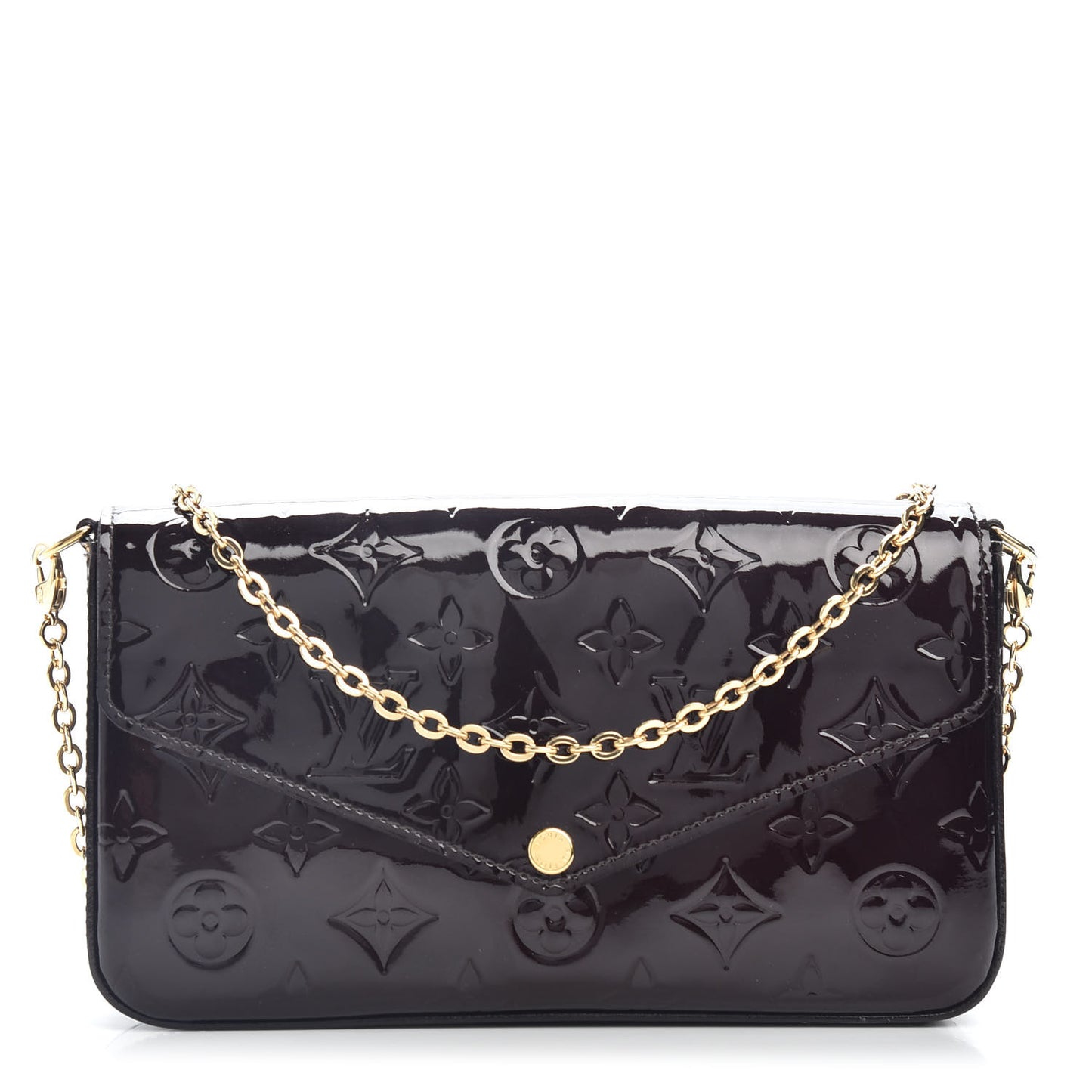 Vernis Pochette Felicie Chain Wallet Amarante