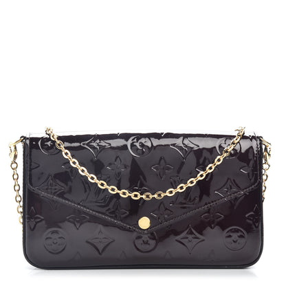 Louis Vuitton Vernis Pochette Felicie Chain Wallet Amarante 1 of 4