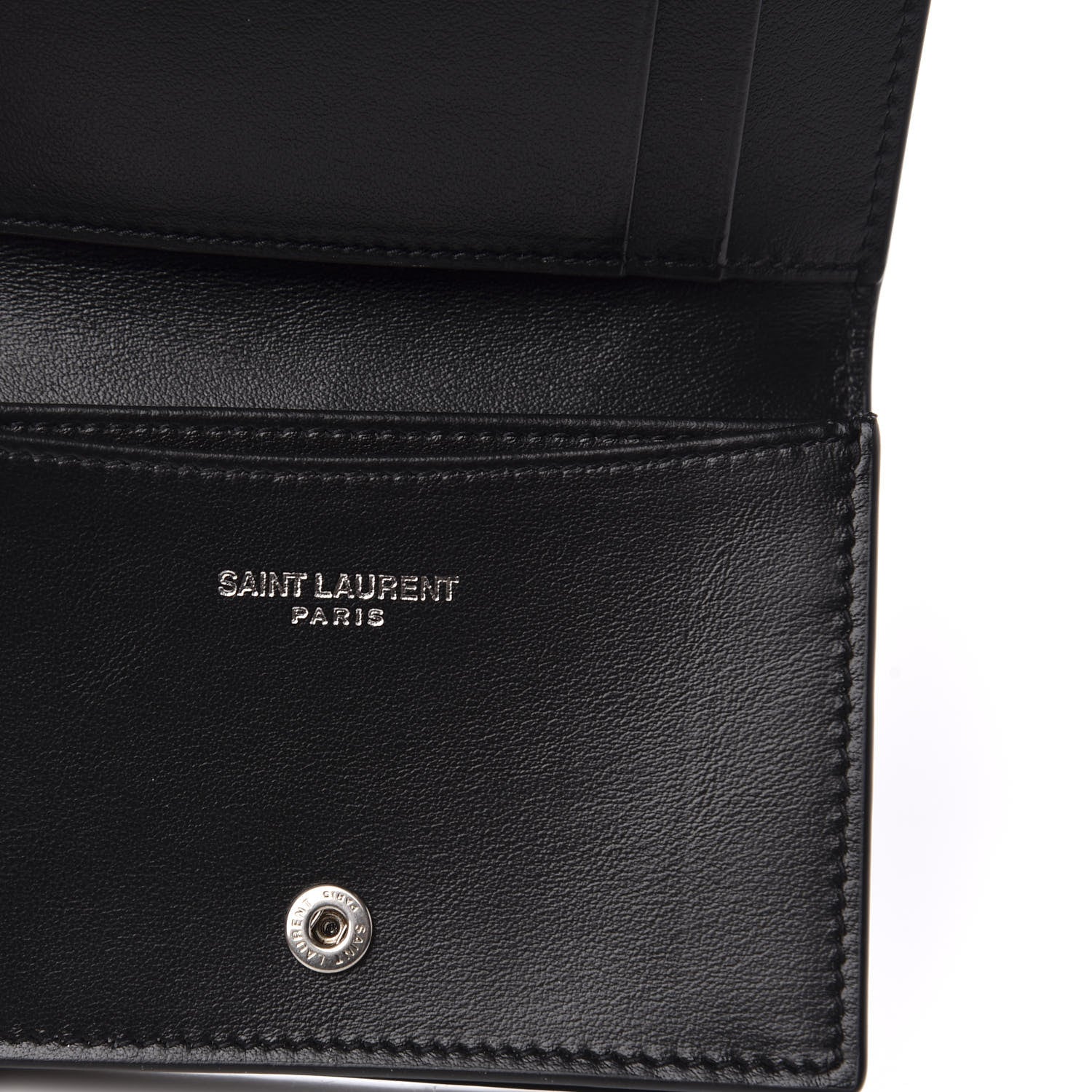 Saint Laurent Smooth Calfskin Business Card Case Black 6 of 9