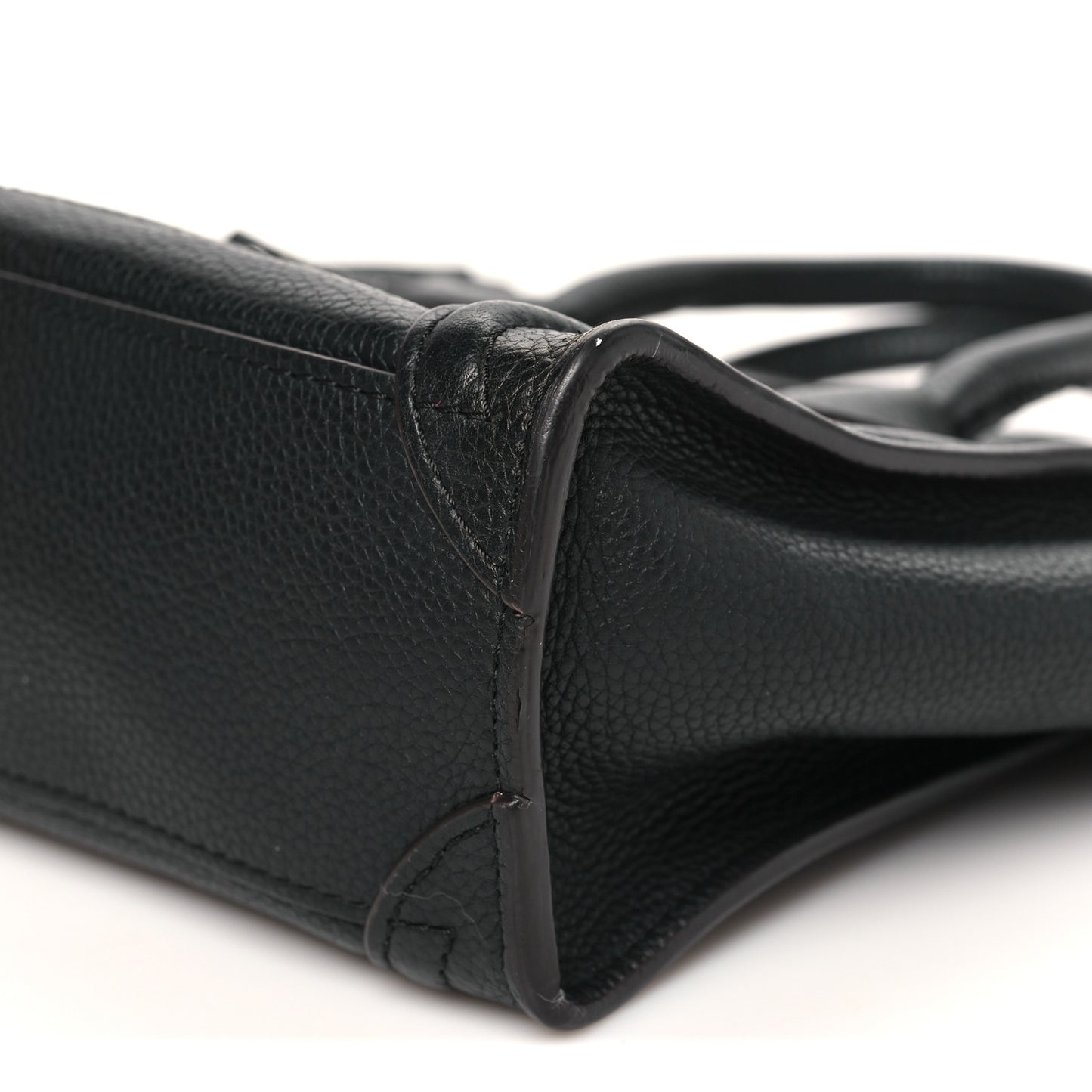 Pebbled Calfskin Nano Luggage Black