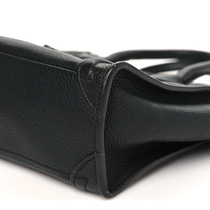 Celine Pebbled Calfskin Nano Luggage Black 9 of 9