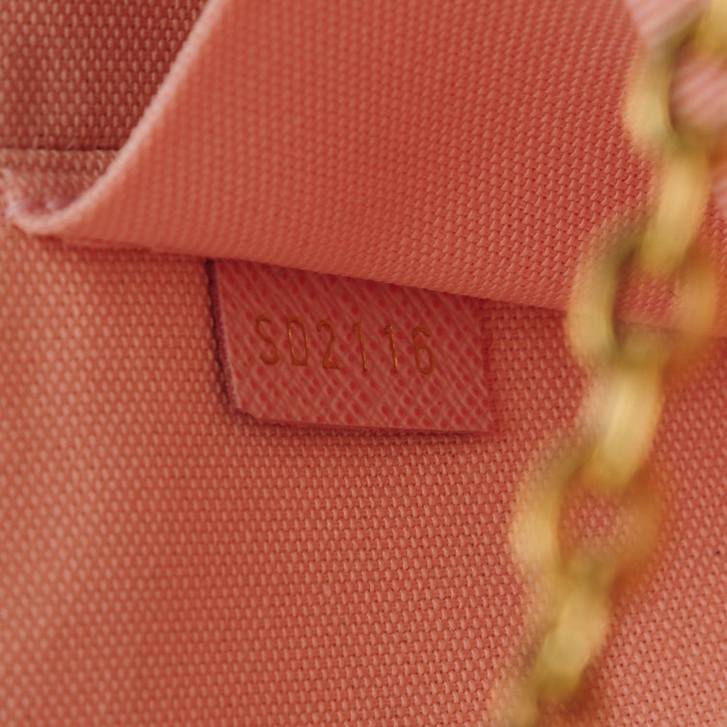 Louis Vuitton Damier Azur Pochette Felicie Chain Wallet Rose Ballerine 8 of 9