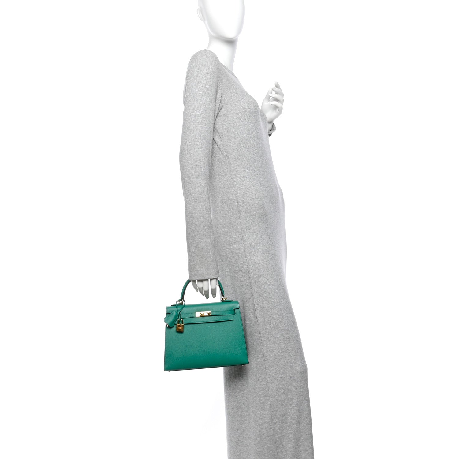 Hermes Epsom Kelly Sellier 25 Vert Jade 2 of 11