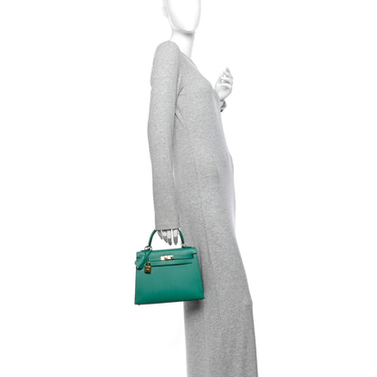Hermes Epsom Kelly Sellier 25 Vert Jade 2 of 11