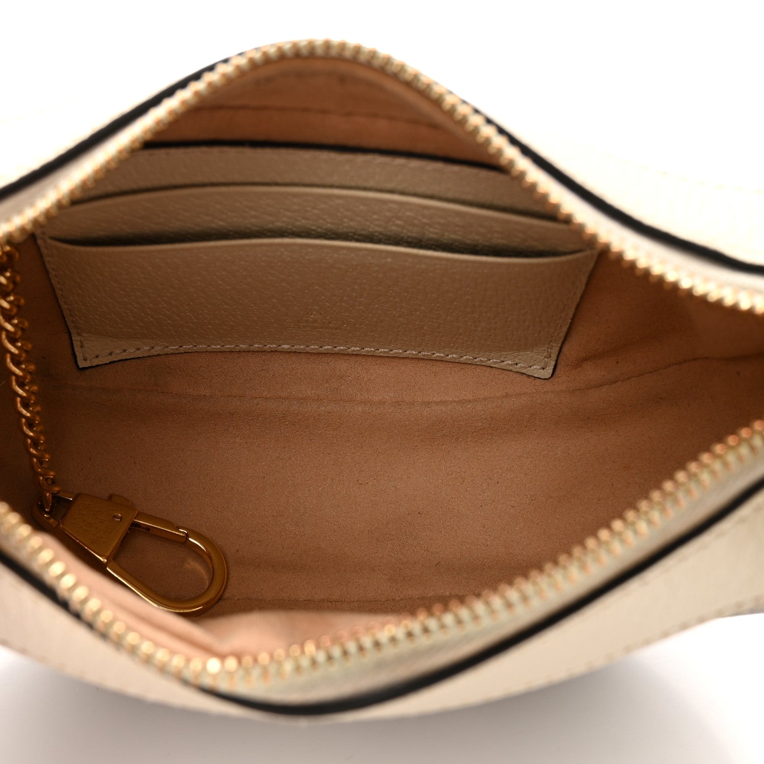 Gucci GG Supreme Monogram Textured Dollar Calfskin Web Mini Ophidia Half Moon Hobo Beige Ebony Mystic White 5 of 11