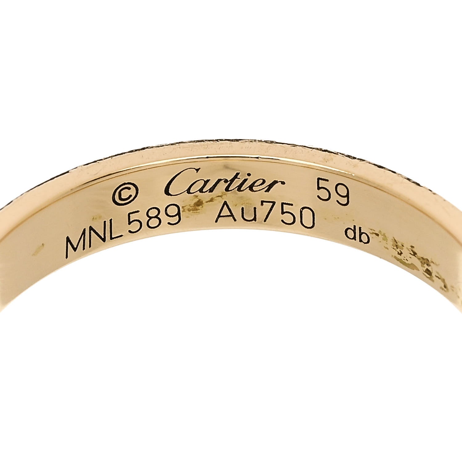 Cartier 18K Yellow Gold 3.5mm LOVE Wedding Band Ring 59 8.75 4 of 5