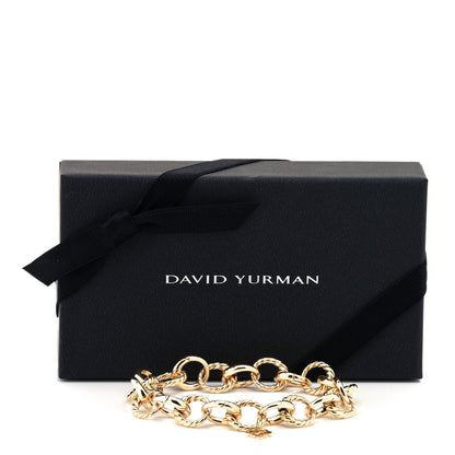David Yurman 18K Yellow Gold 12mm Large Oval Link Bracelet 5 of 5