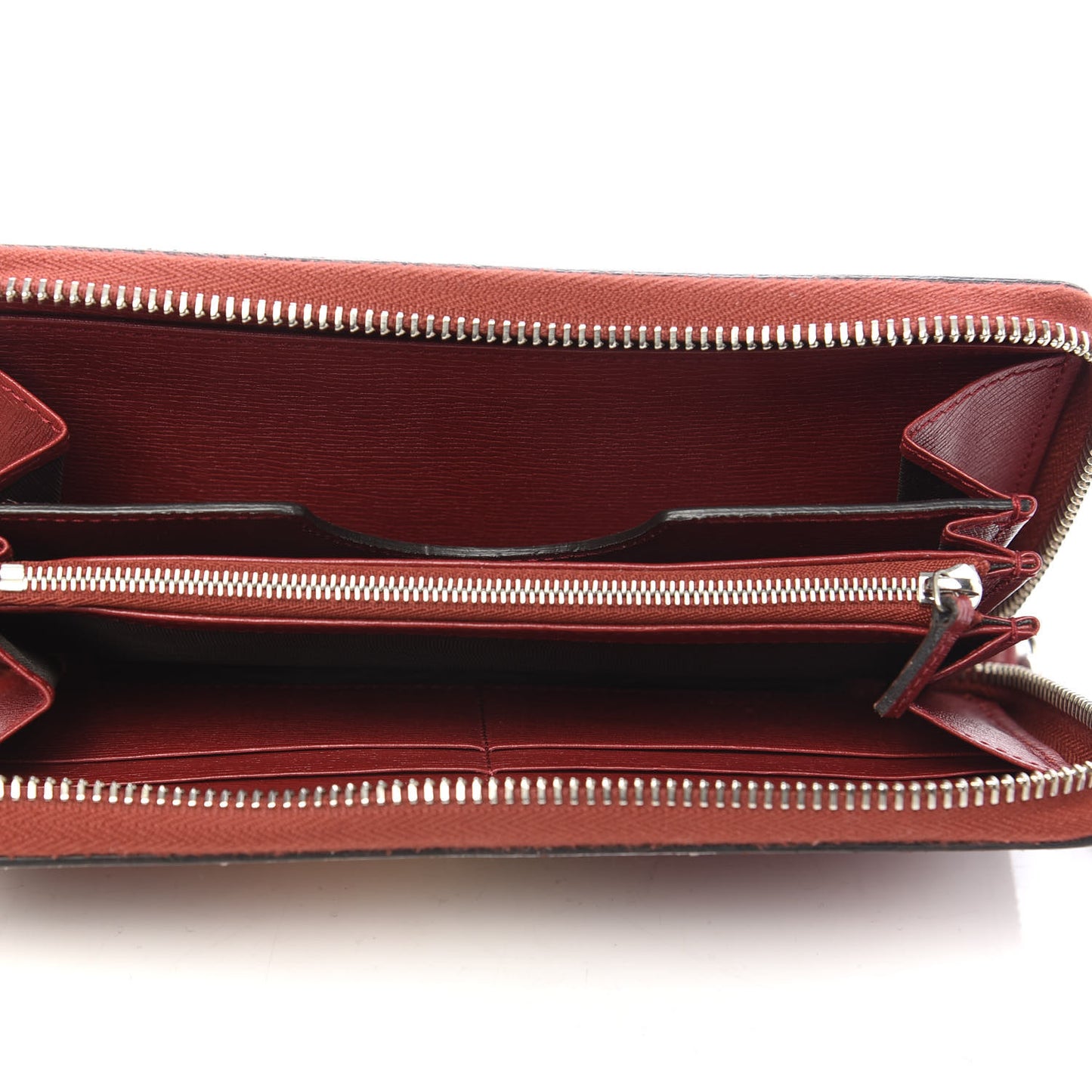 Shangai Calfskin Blooms Print Zip Around Wrist Wallet Romantic Cerise Multicolor