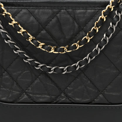 Chanel Aged Calfskin Quilted Small Gabrielle Hobo Black 8 of 11