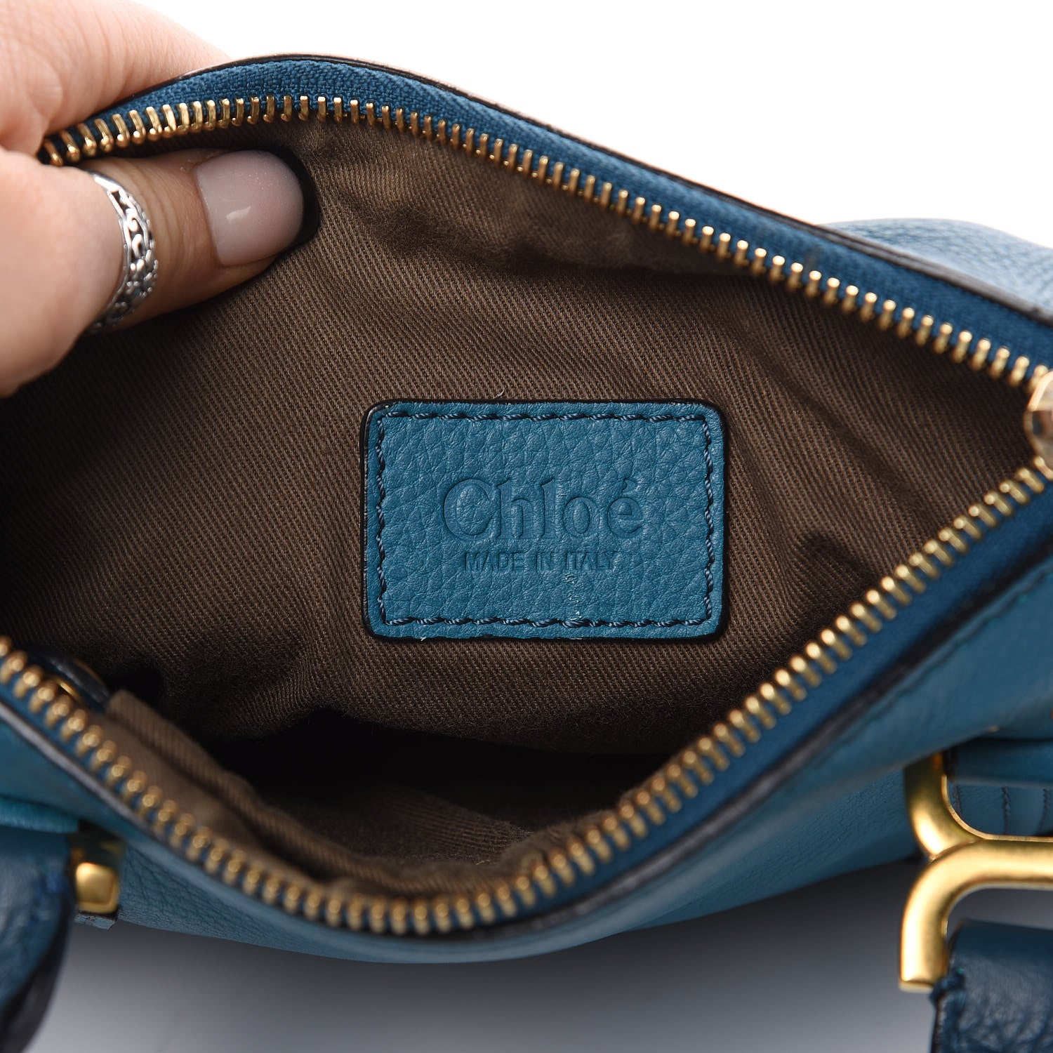 Chloe Calfskin Mini Marcie Satchel Laguna Blue 6 of 11