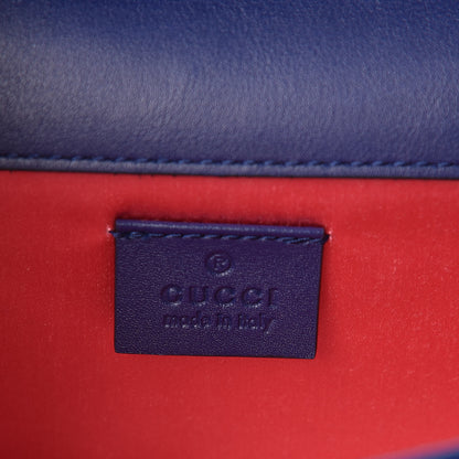 Gucci Velvet Crystal Square G Shoulder Bag Cobalt Blue 6 of 13