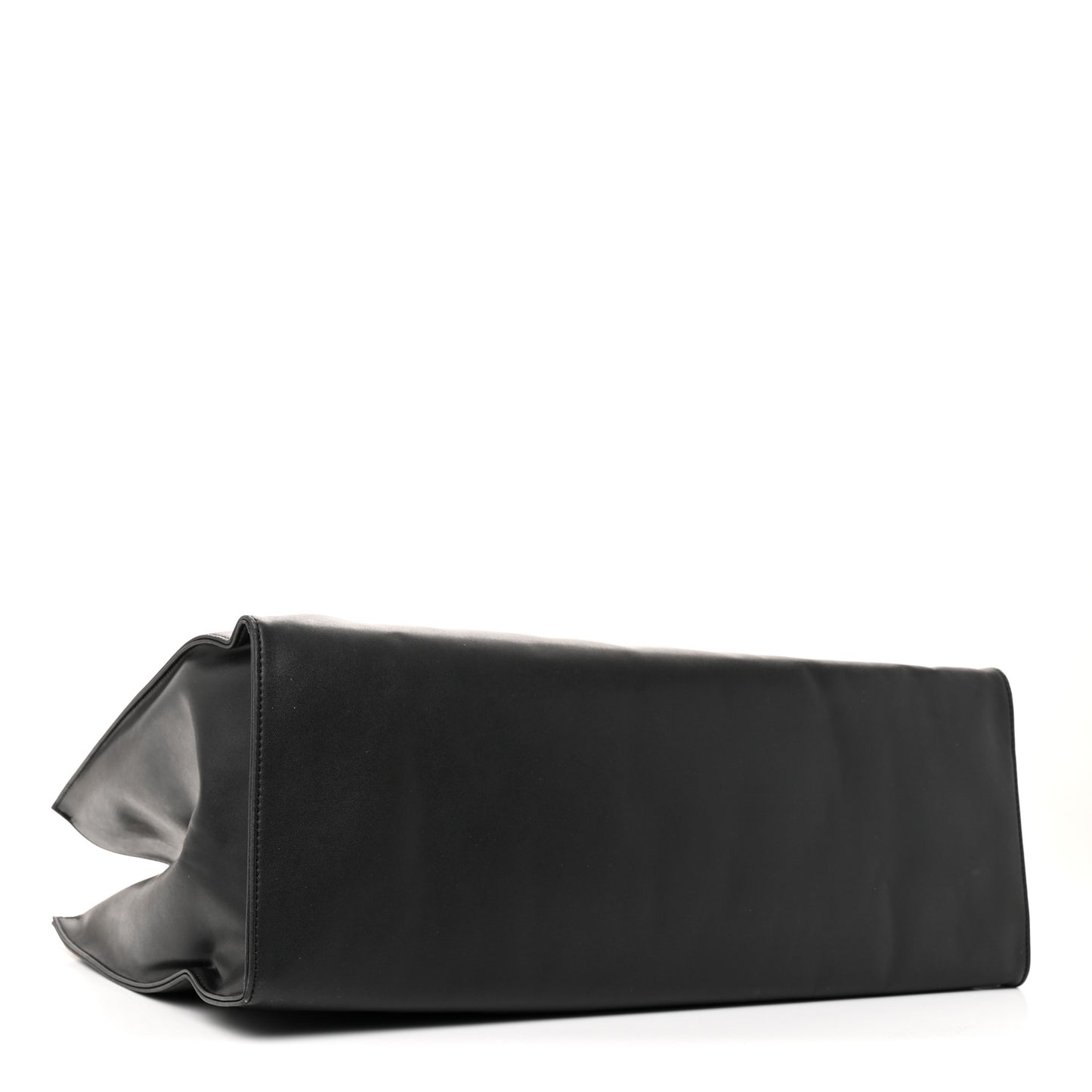 Vegan Leather Large Shopping Bag Black