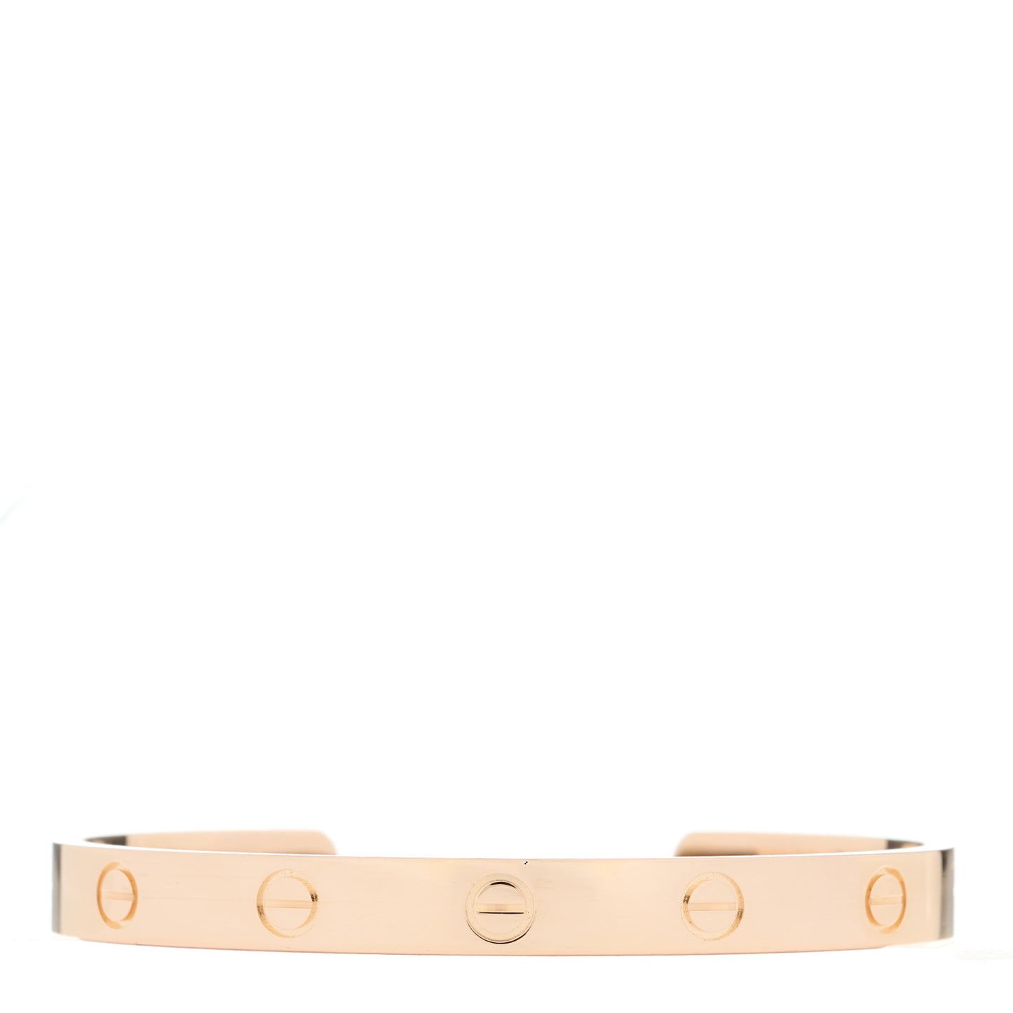 18K Pink Gold LOVE Cuff Bracelet 17
