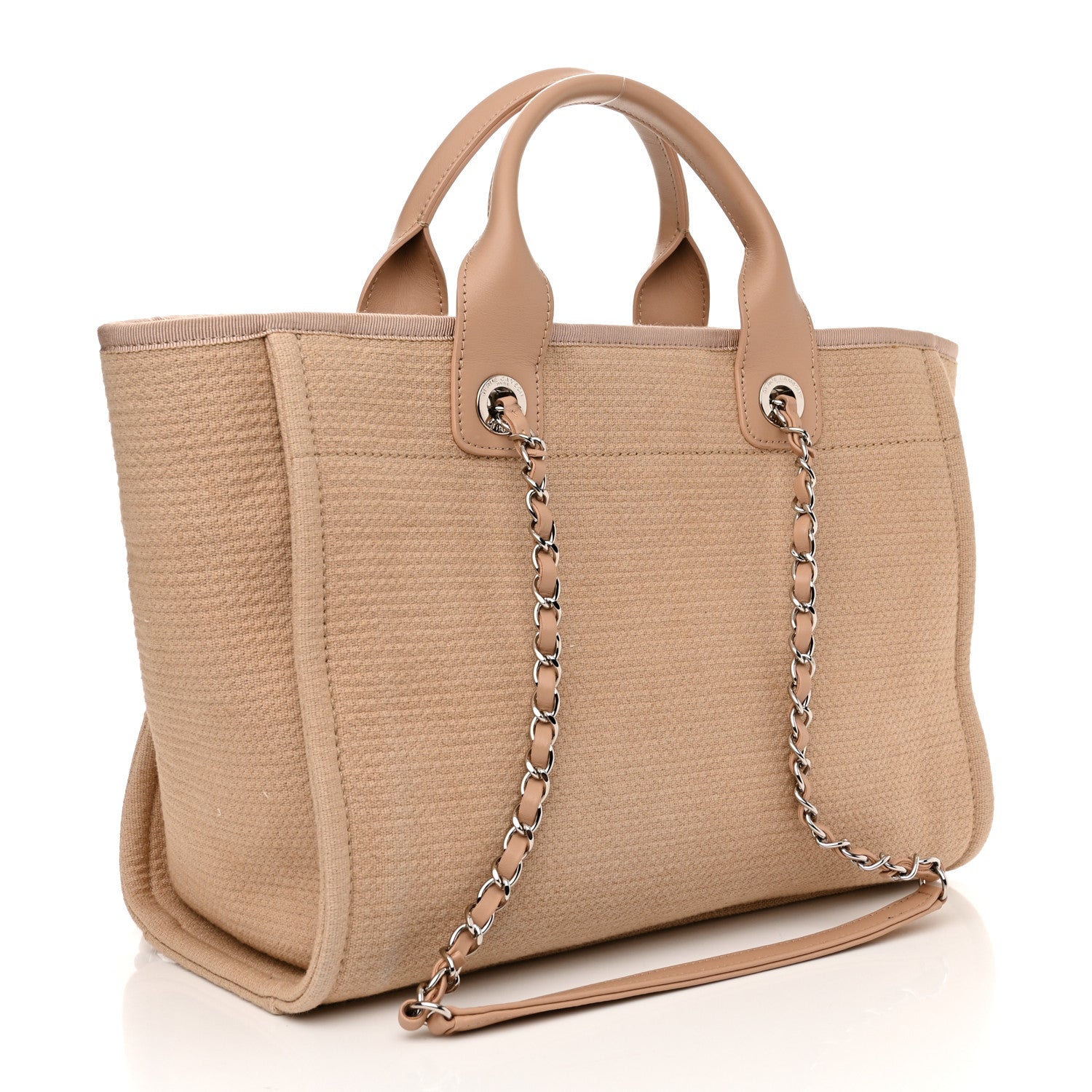 Chanel Mixed Fibers Small Deauville Tote Beige 4 of 12