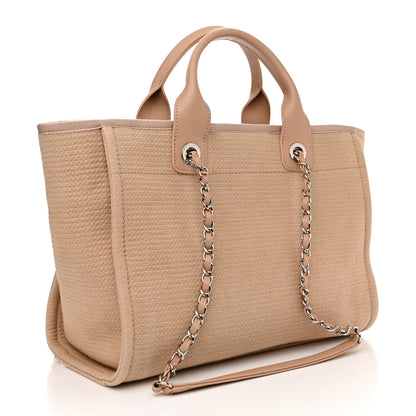 Chanel Mixed Fibers Small Deauville Tote Beige 4 of 12