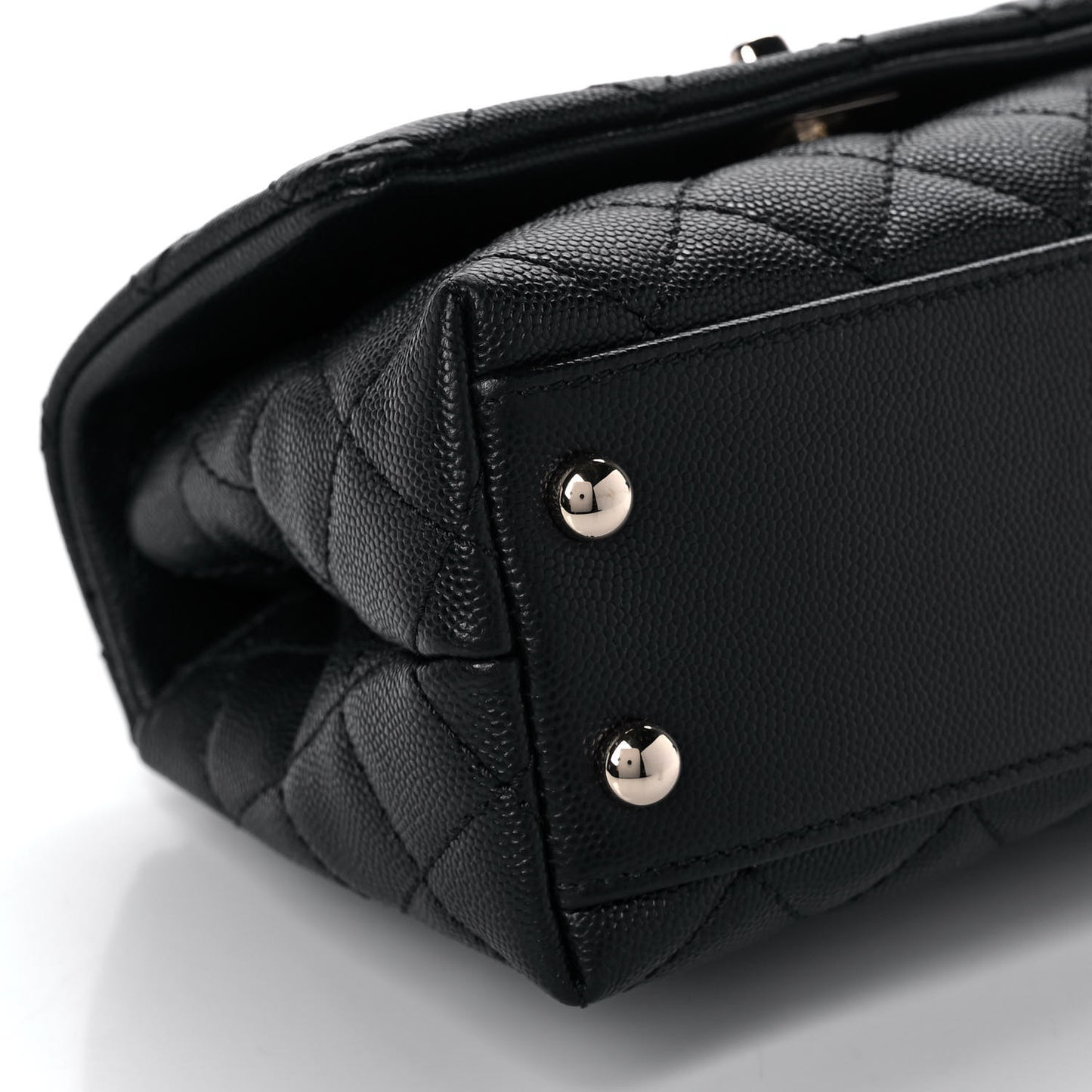 Caviar Quilted Extra Mini Coco Handle Flap Black