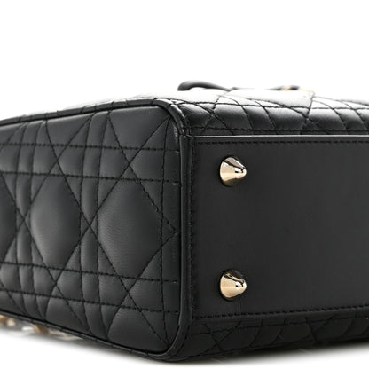Christian Dior Lambskin Cannage Small Lady Dior Black 9 of 15